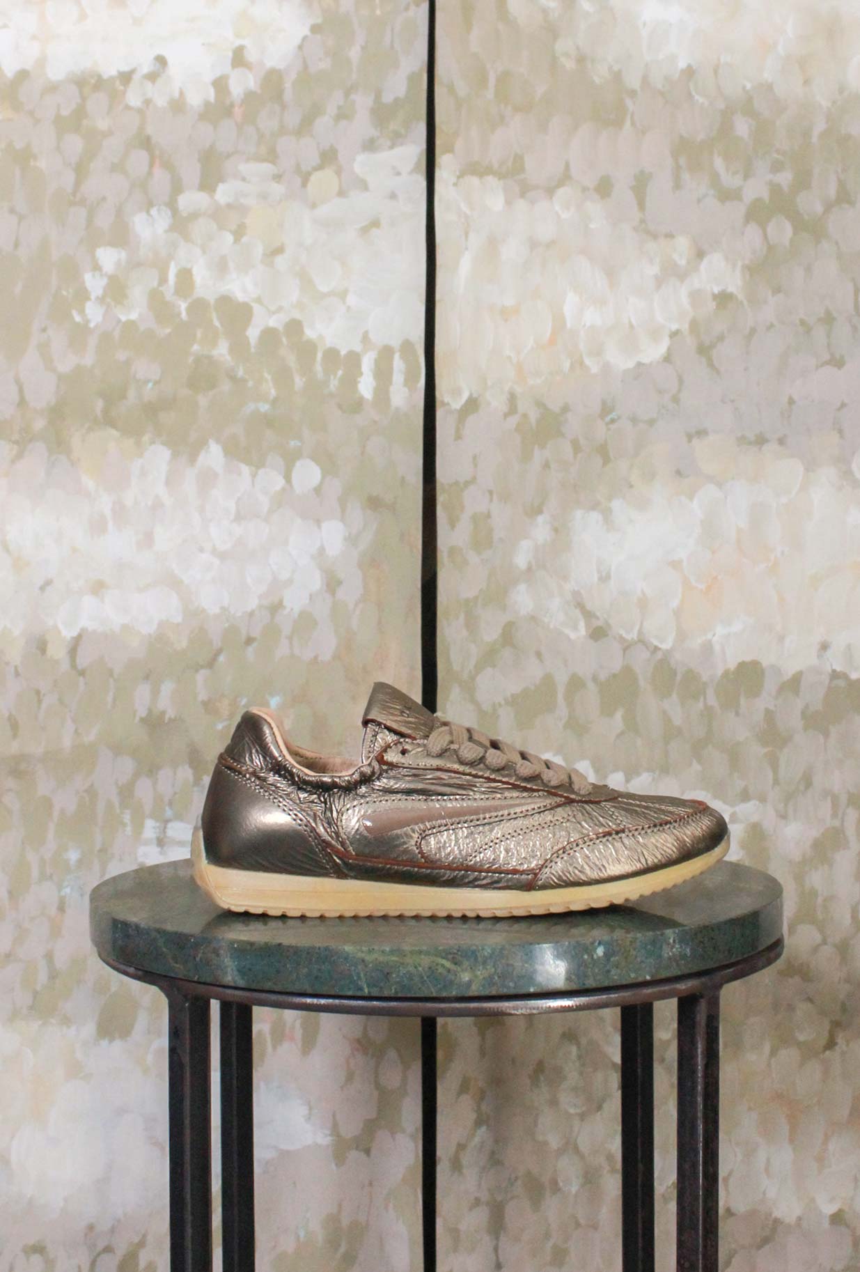 Sneaker Athleta Ballet di D.A.T.E. scarpe  anni ‘60 con finitura laminata color Bronze da Donna