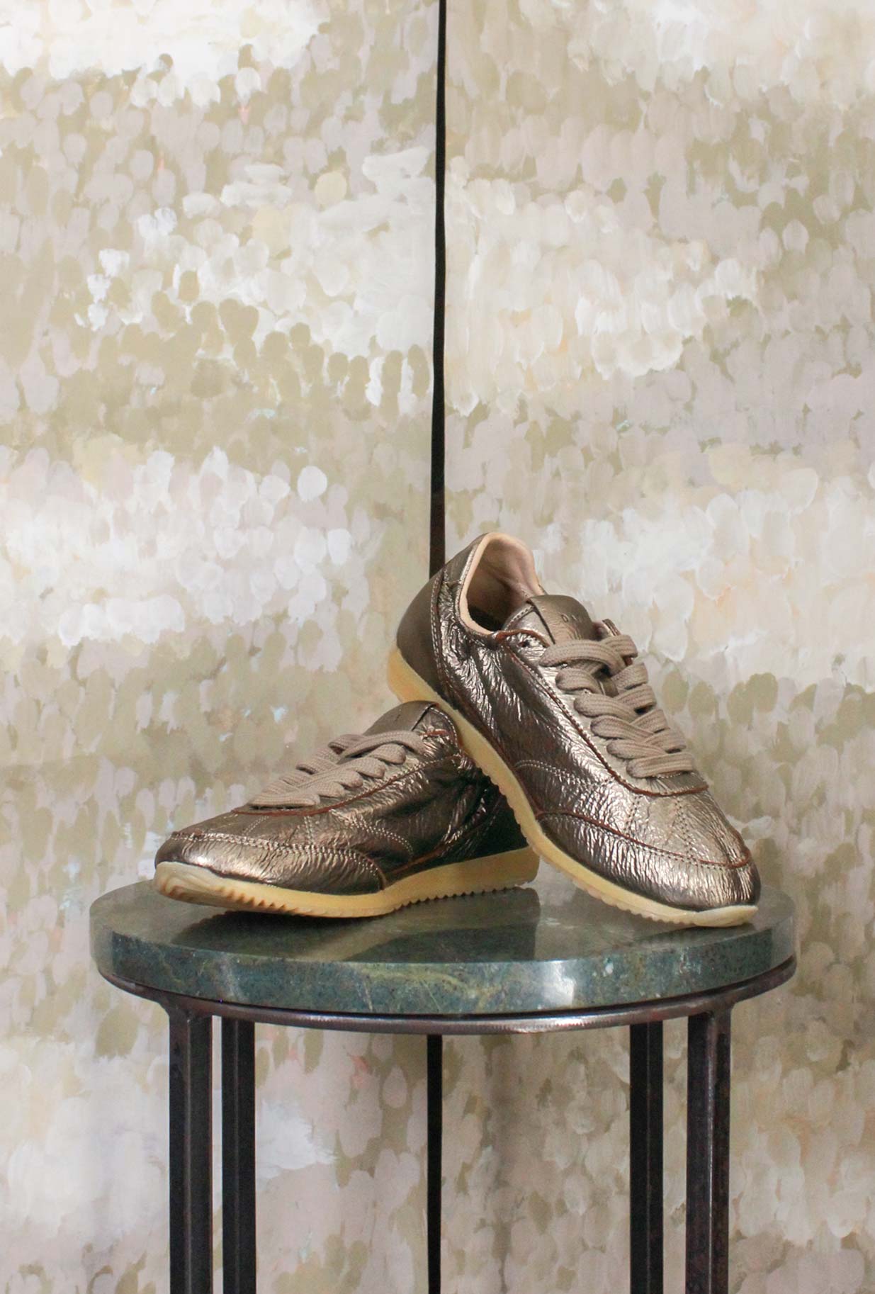 Sneaker Athleta Ballet di D.A.T.E. scarpe  anni ‘60 con finitura laminata color Bronze da Donna