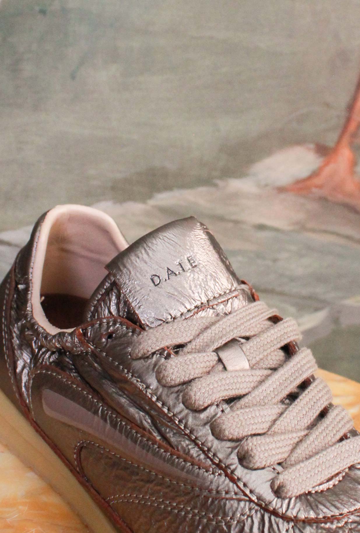 Sneaker Athleta Ballet di D.A.T.E. scarpe  anni ‘60 con finitura laminata color Bronze da Donna