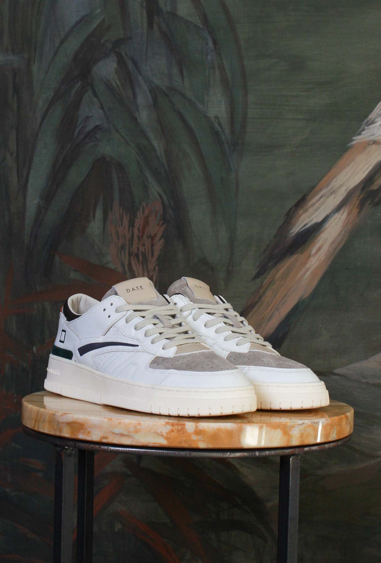 Sneakers Torneo di D.A.T.E. City-style 90s luxury a design Colored White-Testa di Moro pelle white  sporty-chic fall-Winter