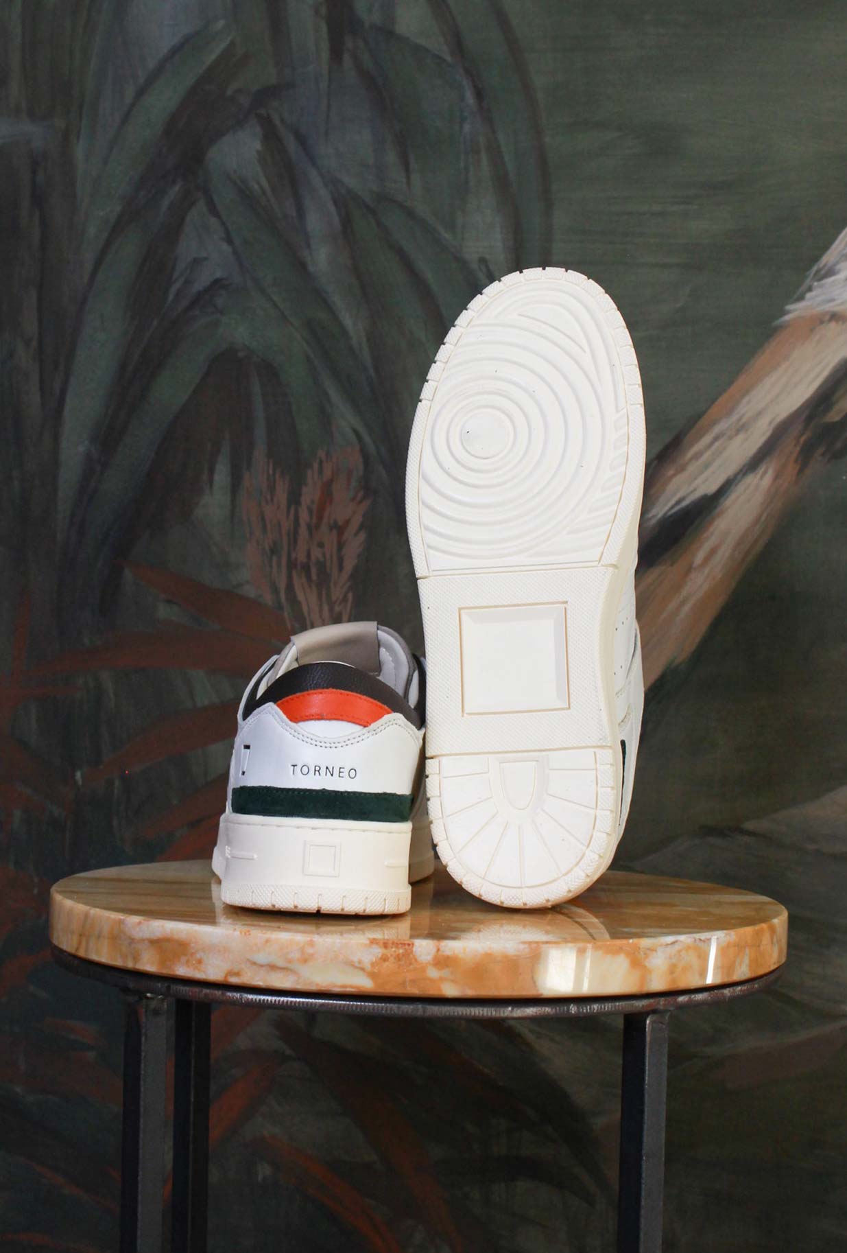 Sneakers Torneo di D.A.T.E. City-style 90s luxury a design Colored White-Testa di Moro pelle white  sporty-chic fall-Winter
