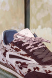 Sneaker Athleta Ballet di D.A.T.E. scarpe da corsa degli anni ‘60 tomaia in cavallino effetto muccato e inserti in suede Marrone da Donna