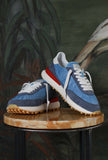 nuova sneakers athleta di date color sky red in nylon e suede estate 25 uomo