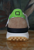 nuova sneakers athleta di date color bianco verde e beige in nylon e suede estate 25 uomo