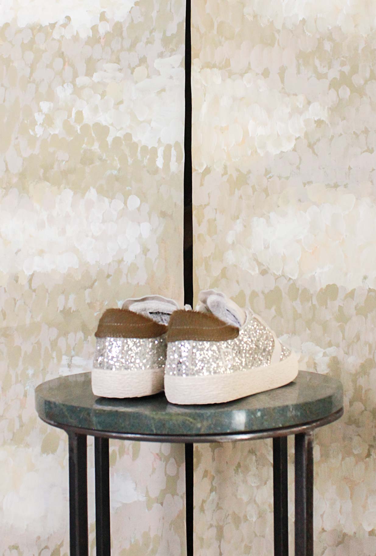 Sneaker Hill Low di D.A.T.E. nuova variante Glitter Platinum da Donna