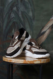 D.A.T.E. design audace Sneakers Fuga della Maison chunky  70’s Chocolate dalle nuances autunnali teddy morbido e caldo FUGA 