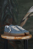 Sneakers sporty bassa in tela denim fringed di date sneakers modello samba 