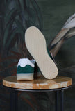 Sneakers sporty bassa in nylon di date sneakers modello samba color verde con lacci rosa