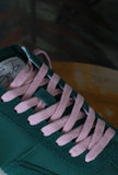 Sneakers sporty bassa in nylon di date sneakers modello samba color verde con lacci rosa