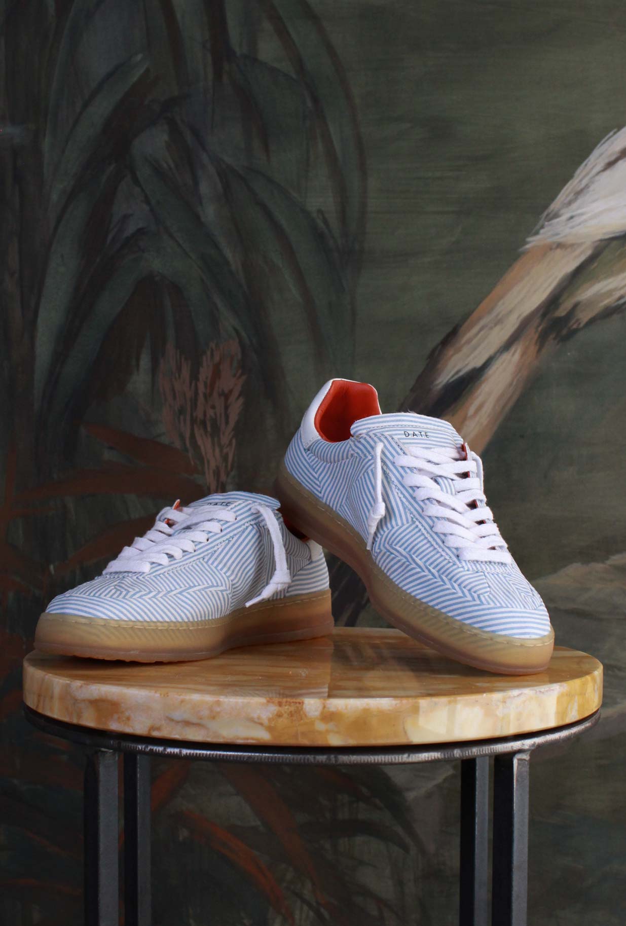 Sneakers Sporty di date nello speciale tessuto folded shirt mariniere estate 25