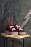D.A.T.E. Sneakers TENDER ispirazioni Vintage anni '70 pelle effetto velluto Pop Bordeaux 