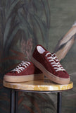 D.A.T.E. Sneakers TENDER ispirazioni Vintage anni '70 pelle effetto velluto Pop Bordeaux 