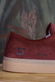 D.A.T.E. Sneakers TENDER ispirazioni Vintage anni '70 pelle effetto velluto Pop Bordeaux 