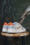 Nuova Sneakers Torneo di Date collezione estate in nylon color avorio da uomo e dettagli arancio
