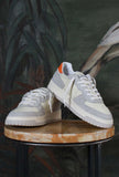 Nuova Sneakers Torneo di Date collezione estate in nylon color avorio da uomo e dettagli arancio