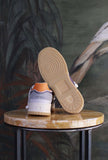 Nuova sneakers toneo di date da donna in nylon viola vintage mood e pelle orange estate 25