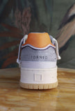 Nuova sneakers toneo di date da donna in nylon viola vintage mood e pelle orange estate 25