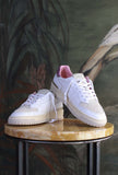 Nuova sneakers toneo di date da donna in pelle off-white purple vintage mood 