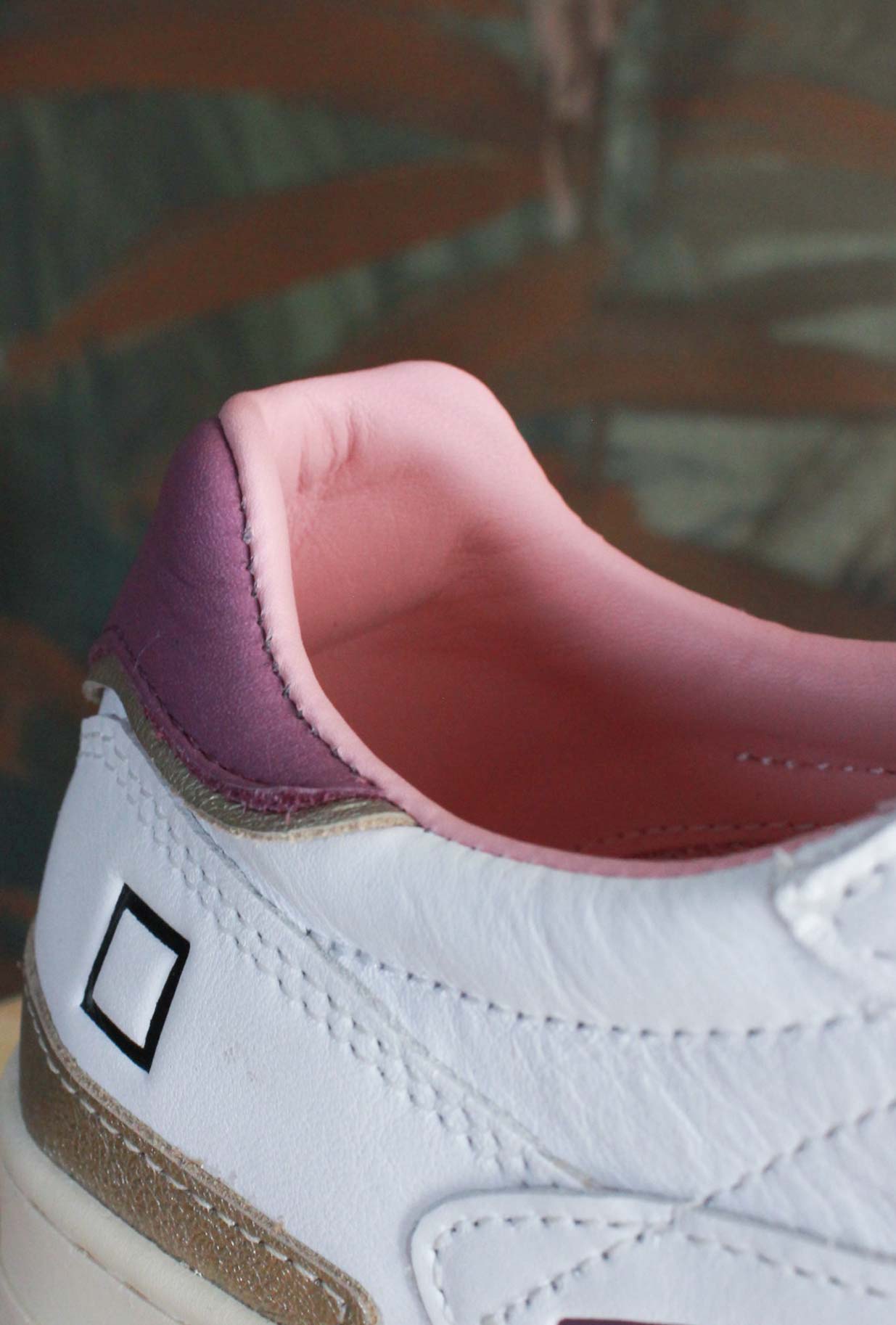 Nuova sneakers toneo di date da donna in pelle off-white purple vintage mood 