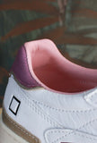 Nuova sneakers toneo di date da donna in pelle off-white purple vintage mood 