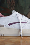 Nuova sneakers toneo di date da donna in pelle off-white purple vintage mood 