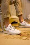 Date Sneakers Uomo Court 2.0 Vintage Calf White Yellow