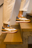 Date Sneakers Uomo Running Lampo Nylon White-Bluette