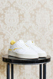 sneakers date donna torneo leather white yellow ss24