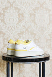 sneakers date donna torneo leather white yellow ss24