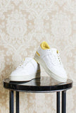 sneakers date donna torneo leather white yellow ss24