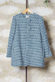 Long Coat di Edward Paris proposto nella raffinata nuance Sapphire Tweed da Donna