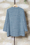 Long Coat di Edward Paris proposto nella raffinata nuance Sapphire Tweed da Donna