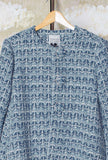 Long Coat di Edward Paris proposto nella raffinata nuance Sapphire Tweed da Donna