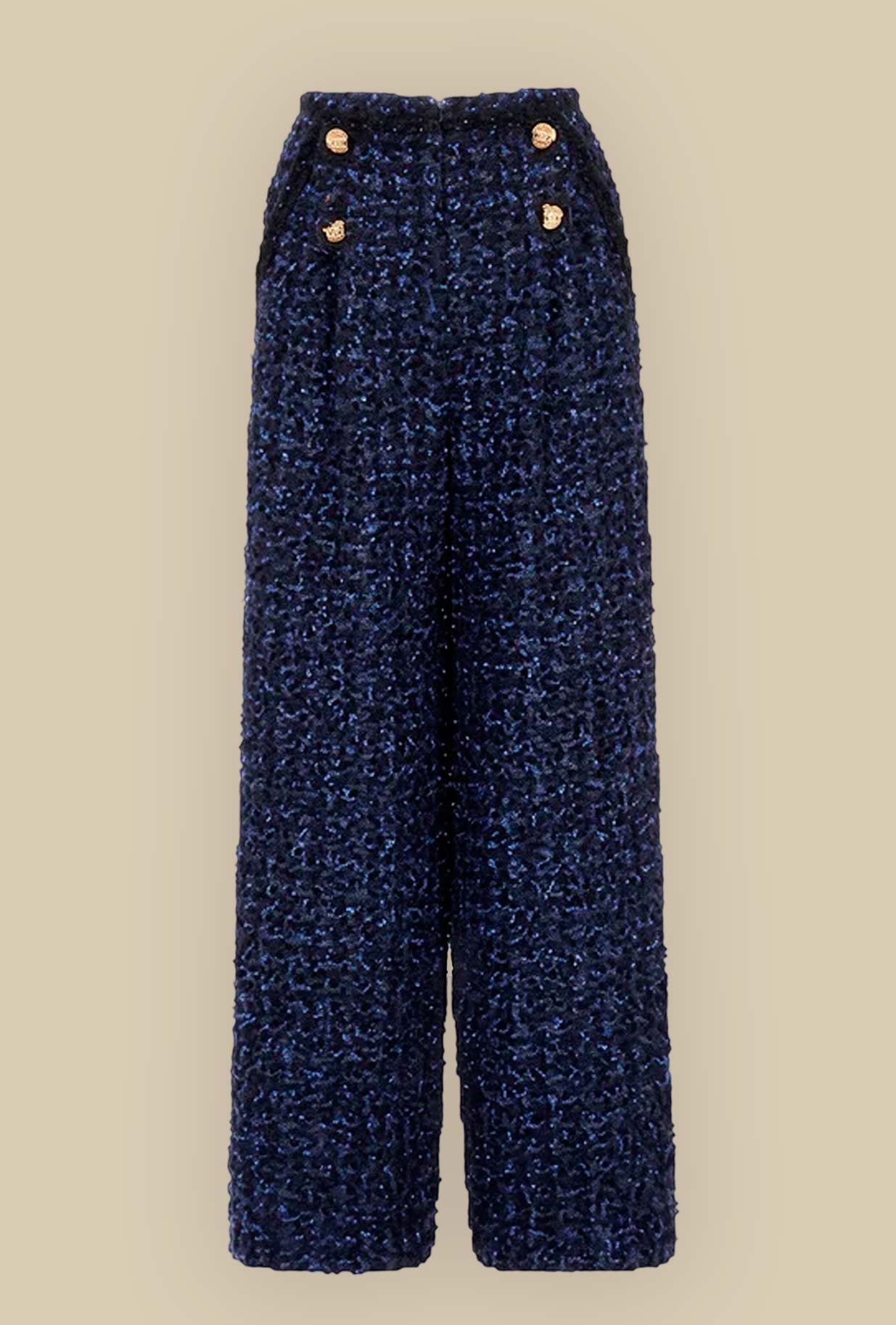 Panta-Butterfly 70’s di Edward Paris nella profonda tonalità Midnight blue da Donna