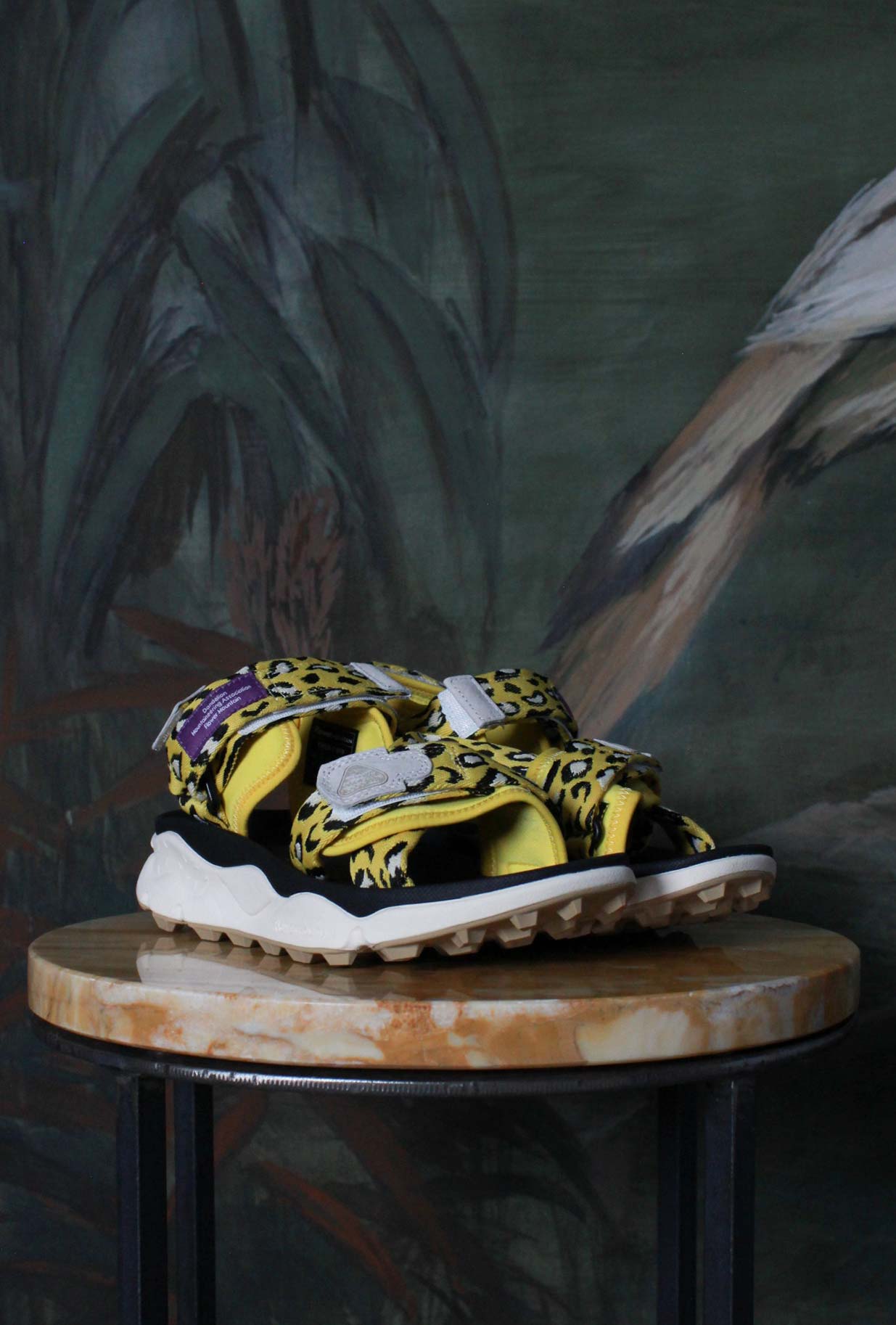 Sandalo sneakers Nazca di Flower Mountain multicolor leopard yellow