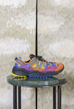 Sneakers Kazana Fall di Flower Mountain  mix di Suede e Lycra in vibrante combinazione cromatica Orange-Yellow-Bordeaux da Uomo