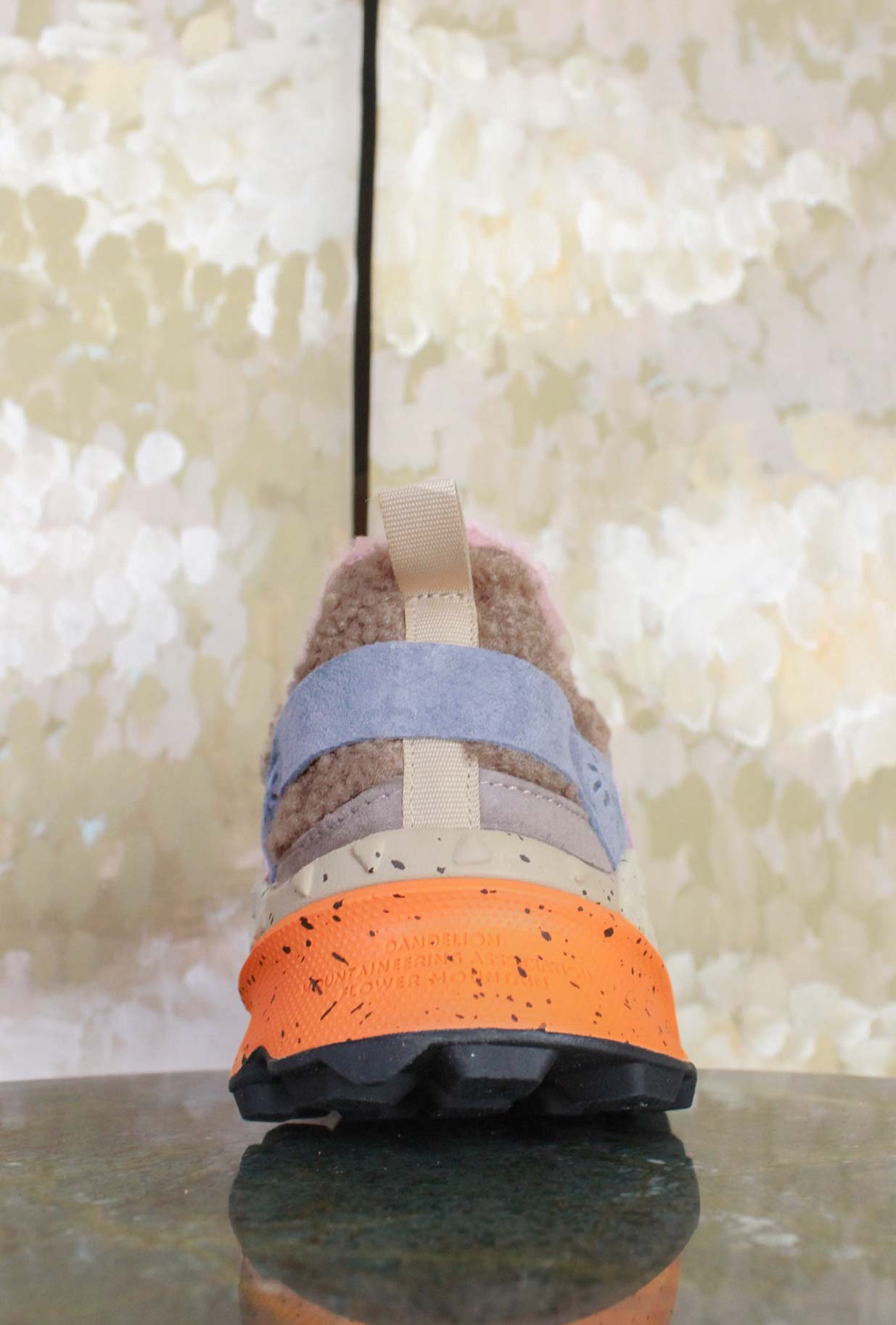 Sneakers Kotetsu Woman Teddy di Flower Mountain in teddy e suede Cognac, Beige e Cipria da Donna