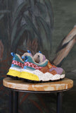 sneakers kotetsu di flower mountain da donna in suede e teddy color grey lilla e light brown