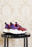Sneaker kotetsu di flower mountain da donna in suede e lana multicolor brown fw23