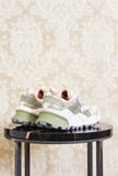 Sneakers donna di Flower Mountain modello kotetsu colorway teddy pale pink military