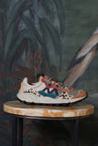 Flower Mountain Lenzan dinamica cromie Sneakers Lenzan Woman Suede-Pony Military-Black-Taupe
