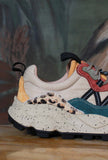 Flower Mountain Lenzan dinamica cromie Sneakers Lenzan Woman Suede-Pony Military-Black-Taupe