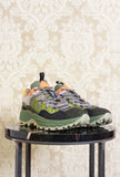 sneakers iwano di flower mountain da uomo con suola in vibram color military green