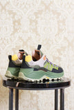sneakers iwano di flower mountain da uomo con suola in vibram color military green