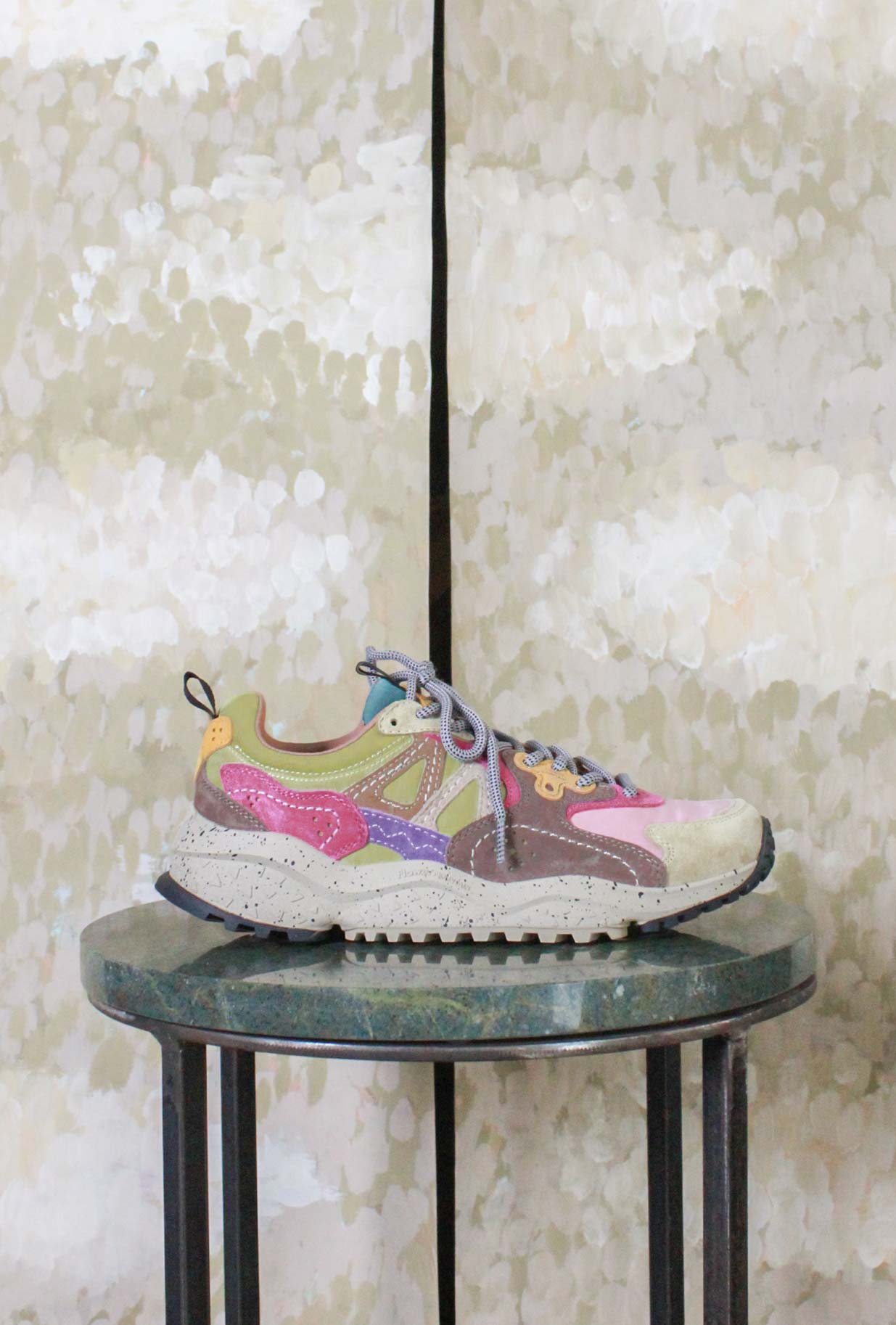 Sneakers Solin Woman Suede-Nylon Fuchsia-Rose-Orange
