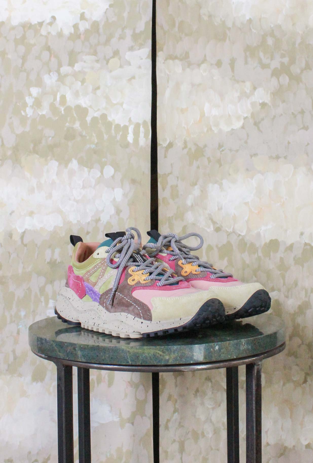 Sneakers Solin Woman Suede-Nylon Fuchsia-Rose-Orange