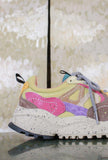 Sneakers Solin Woman Suede-Nylon Fuchsia-Rose-Orange