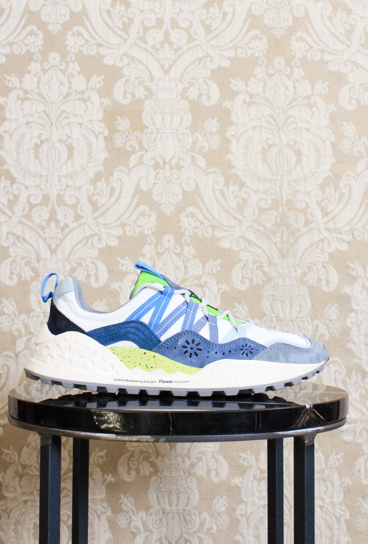 Nuova sneakers washi di flower mountain in suede nylon color blu white