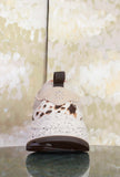 Sneakers Wave Woman di Flower Mountain realizzata in un raffinato mix di suede, nylon e pony hair nel sofisticato abbinamento Milk, Black e Brown da Donna