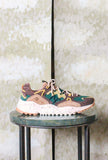 Sneaker trekking/running Flower Mountain Yamabushi Man versione Suede-Nylon  tonalità Dark Brown-Green Bottle-Zucca